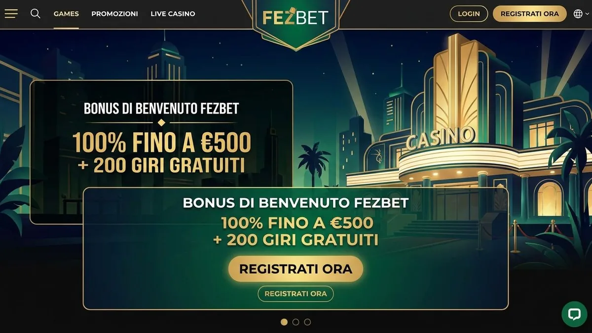 Registrazione con bonus Fezbet